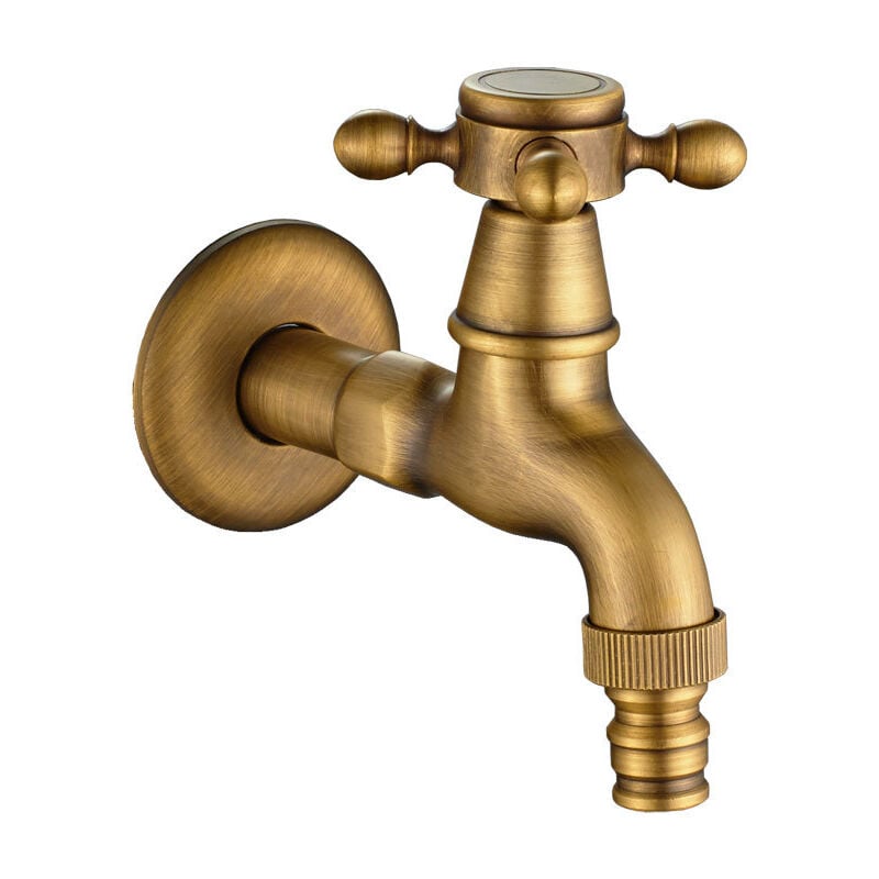 Lntyq Badezimmer Wasserhahn Messing Wasserhahn Außen Wasserhahn Garten Wasserhahn Badezimmer Waschmaschine Wasserhahn