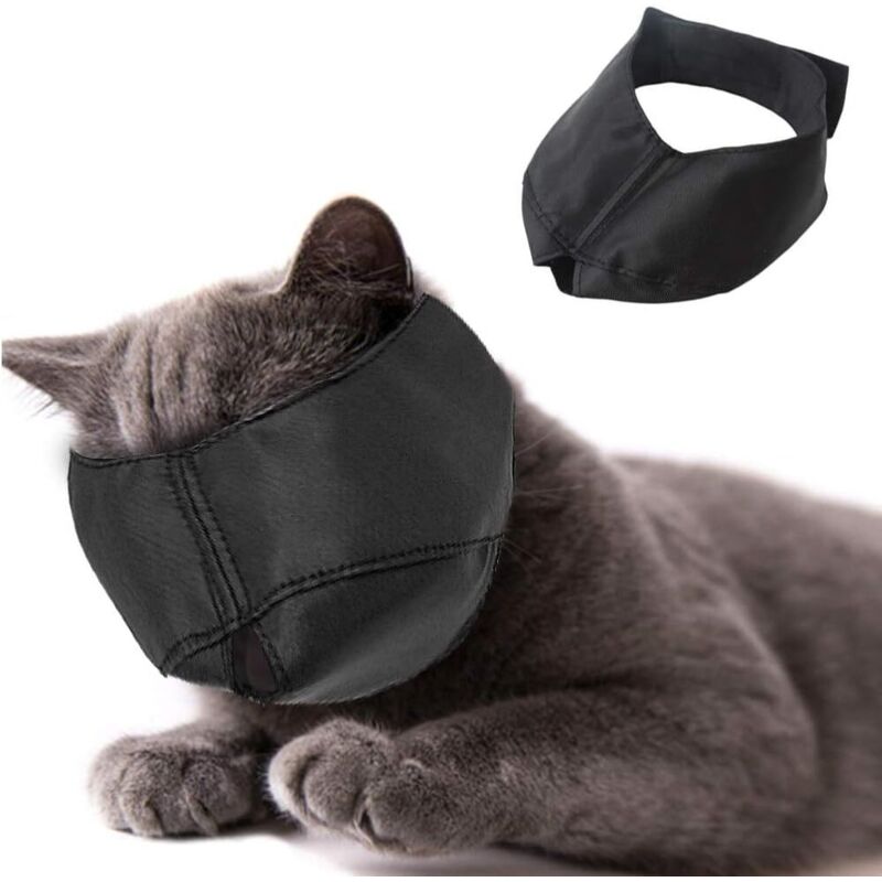Lntyq Beikal Nylon-Katzenpflege-Maulkorb, Gesichtsmaske, Haustierpflege-Werkzeuge, verhindern Kratzen und Beißen (M)