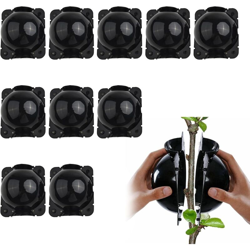 Bewurzelungskästen für Pflanzen, Pflanzenvermehrungskugel, Hochdruck-Vermehrungskugel, zum Pfropfen und Wurzeltraining von Pflanzen, 10 Stück (s,