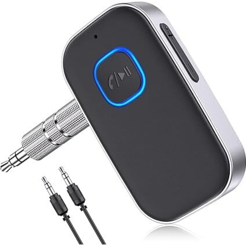 Lntyq - Bluetooth 5.3 Autoempfänger, Bluetooth-Autoadapter 3,5-mm-AUX-Buchse mit kabelloser Rauschunterdrückung für