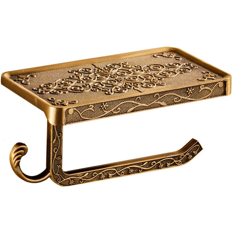 Derouleur Papier Toilette Porte Papier toilette Mural Support Papier Toilettes Couleur Porte-Papier Toilette Porte Bronze D'or - Lntyq
