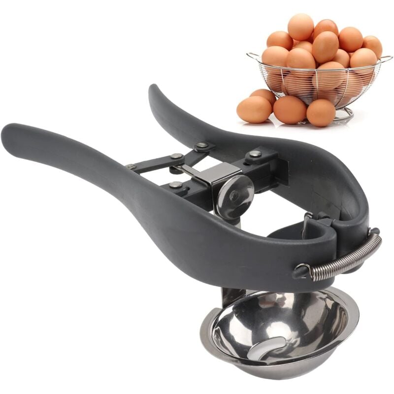 Eierknacker, Eiertrenner aus Edelstahl, professioneller automatischer Eieröffner, Eiertrenner für Küchengeräte, 2-in-1-Eieröffner - Lntyq