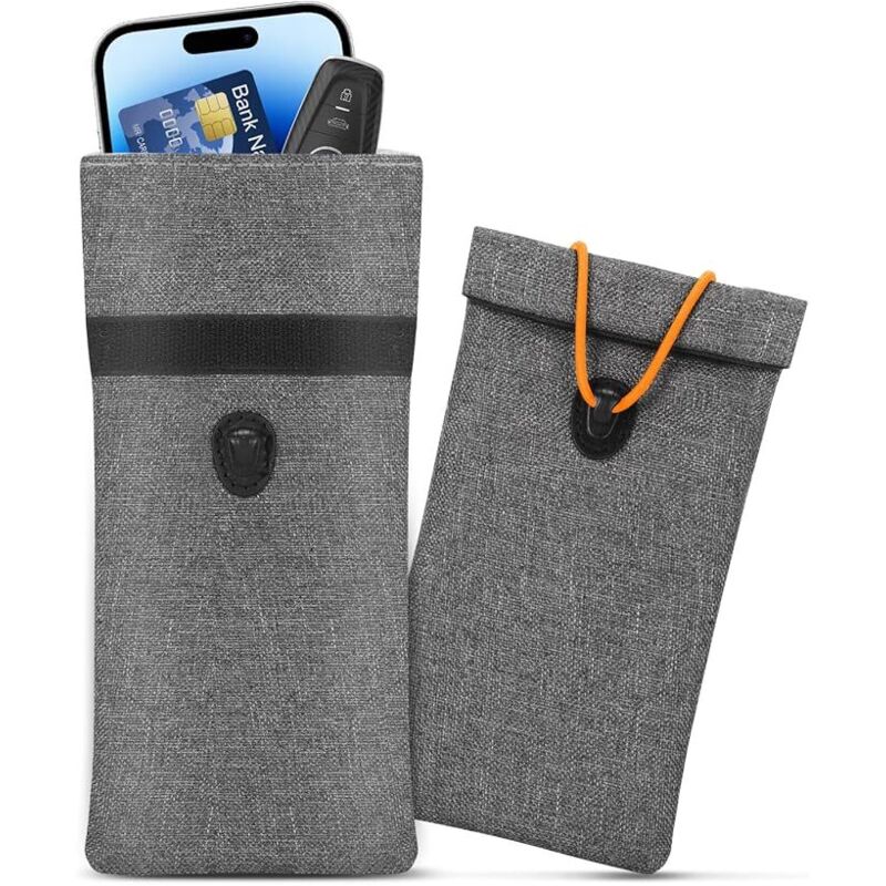 Lntyq Faraday-Taschen für Autoschlüssel und Mobiltelefon, 2er-Pack signalblockierende Schlüsseltasche, RFID-Schlüsselanhänger-Abschirmhülle,