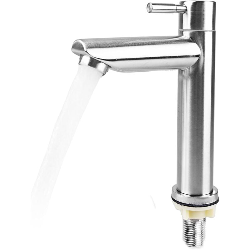 Gäste-Kaltwasser-Wasserhahn, nur Kaltwasser-Wasserhahn, Edelstahl-Kaltwasser-Wasserhahn, Kaltwasser-Wasserhahn, Waschbecken-Wasserhahn, für Gäste-WC,