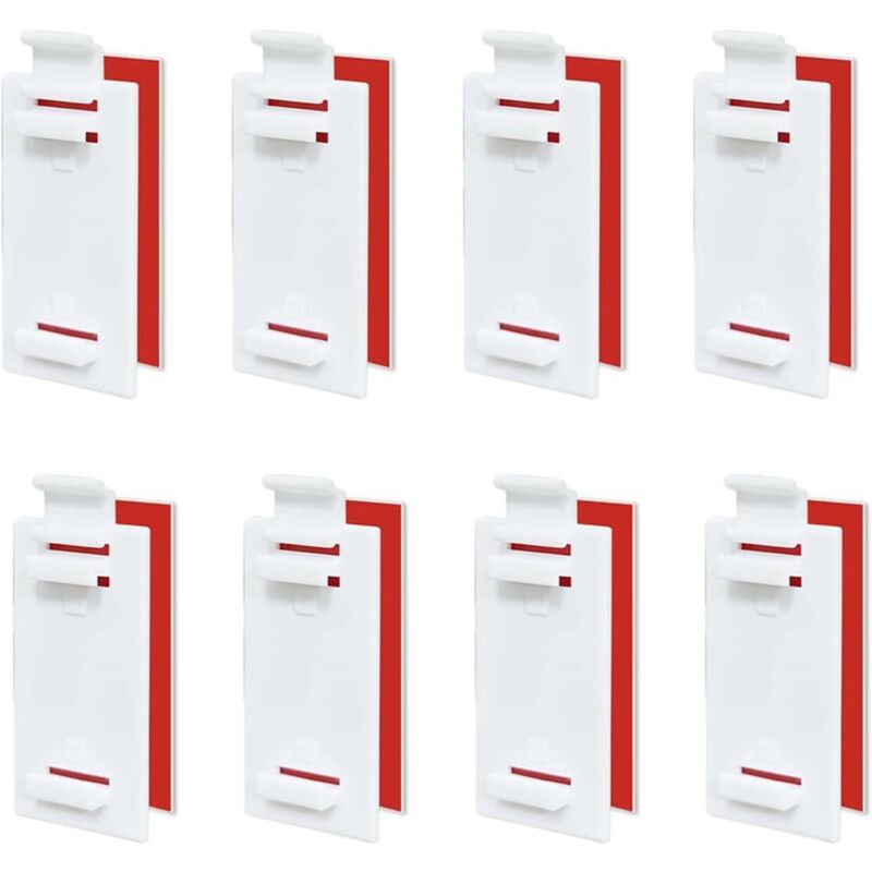 Lntyq Jalousiebefestigungen ohne Bohren, Rollohalterungen, kurze Klebehalterungen für Jalousien, Doppeljalousiebefestigungen ohne Bohren, für Rollos,