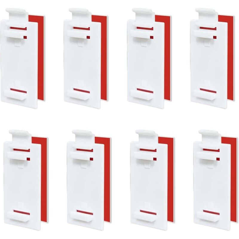 Lntyq Jalousiebefestigungen ohne Bohren, Rollohalterungen, kurze Klebehalterungen für Jalousien, Doppeljalousiebefestigungen ohne Bohren, für Rollos,