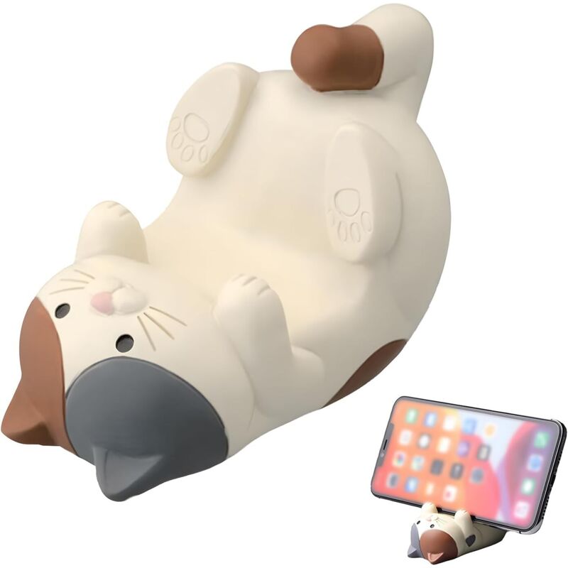 Katzen-Telefonhalter, Yelephone-Katzenständer, süßer Katzen-Handyhalter, geeignet für Esstische, Schreibtische und Nachttische. - Lntyq