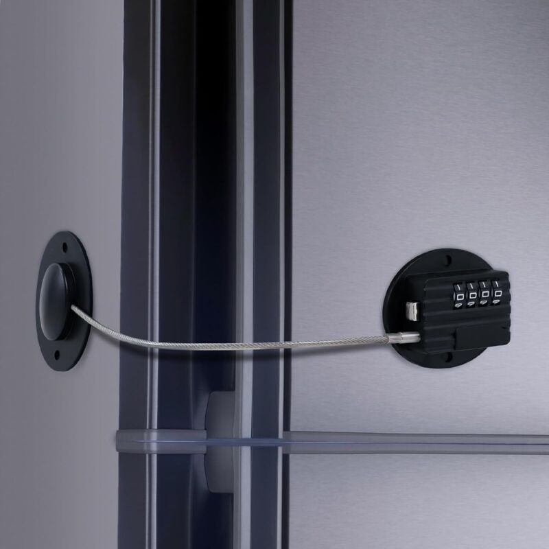 Kindersicherung für Kühlschranktüren, mit 4-stelligem Code, kindersichere Zahlenschlösser für Schränke, Schränke, Kühlschränke, Gefrierschränke (1