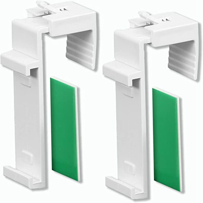 Lntyq - Klemmträger für Duo-Rollo, Rollo, Mini-Rollo, ohne Bohren, verstellbar von 1,5 - 2cm, 1 Paar, inkl. Klebepads