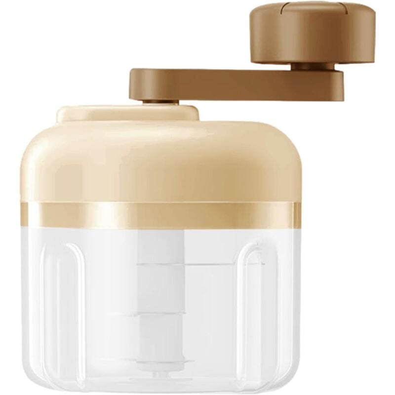 Lntyq - Knoblauchzerkleinerer-Mixer mit Handkurbel, Mixer für gehacktes Gemüse, Lebensmittelzerkleinerer, leistungsstarker manueller Zerkleinerer für