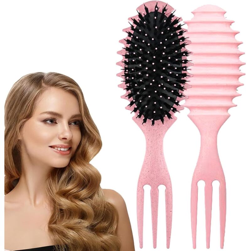 Lntyq Locken-Definierbürste, Lockenbürste zum Entwirren, Kämmen, Formen und Definieren von Locken für Männer und Frauen. Weniger Ziepen