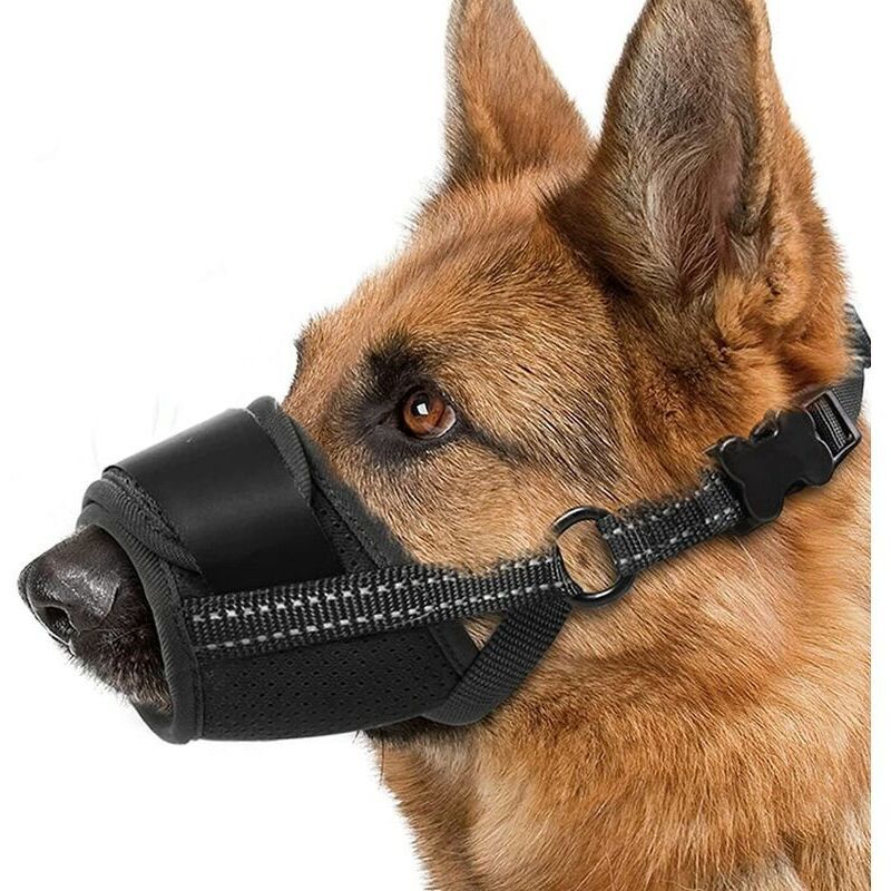 Maulkorb für große/mittelgroße Hunde, Polyester, Größe xl, Schwarz - Lntyq