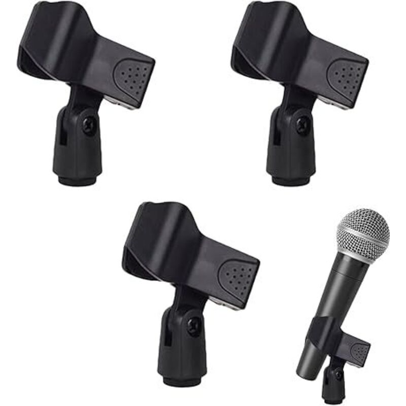 Lntyq Mikrofonklemme, universeller Mikrofonständer, Mikrofon-Clip-Halter, 3-teiliger Qualitäts-Mikrofon-Federclip, ideal für Konferenzen, Podcasts,