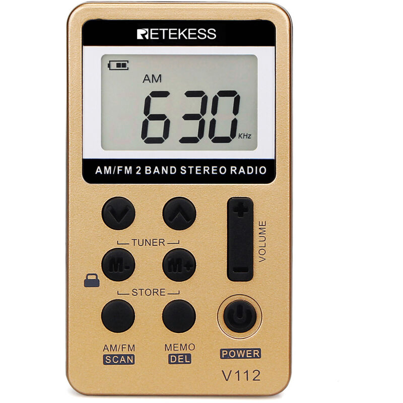 Mini Radio Portable, Radio fm am Rechargeable, Baladeur, Minuterie de Sommeil, Prise Casque, d'Extérieur, de Sport, Cadeau de Noël - Lntyq