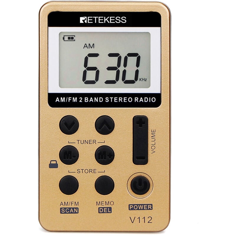 Mini Radio Portable, Radio fm am Rechargeable, Baladeur, Minuterie de Sommeil, Prise Casque, d'Extérieur, de Sport, Cadeau de Noël - Lntyq