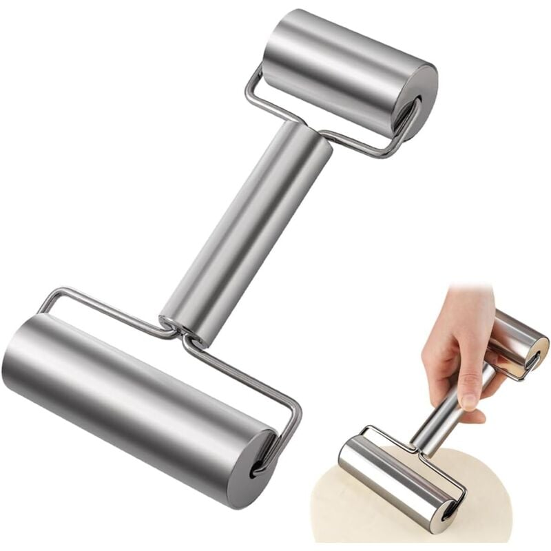 Nudelholz mit 2 Nudelhölzern, Nudelholz mit antihaftbeschichteter Oberfläche, Küchen-Nudelholz für Pizza, Nudeln, Kuchen und Gebäck,