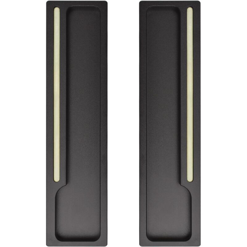 Packung mit leuchtenden Schiebetürgriffen, rechteckig, aus Aluminiumlegierung, eingebetteter Zuggriff für Schiebeschubladen, Kleiderschränke,