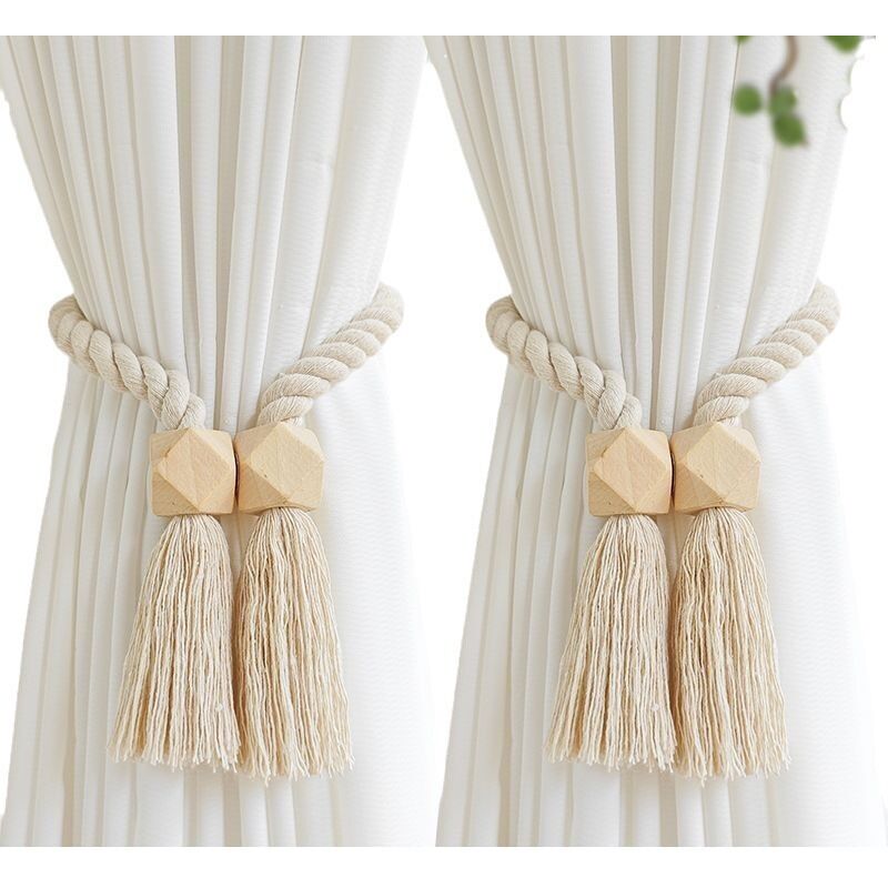 Packungen magnetische Vorhang-Raffhalter, handgewebte Vorhanghalter aus Baumwolle, Vorhanghalter, Vorhang-Raffhalter, Vorhang-Raffhalter für Vorhänge