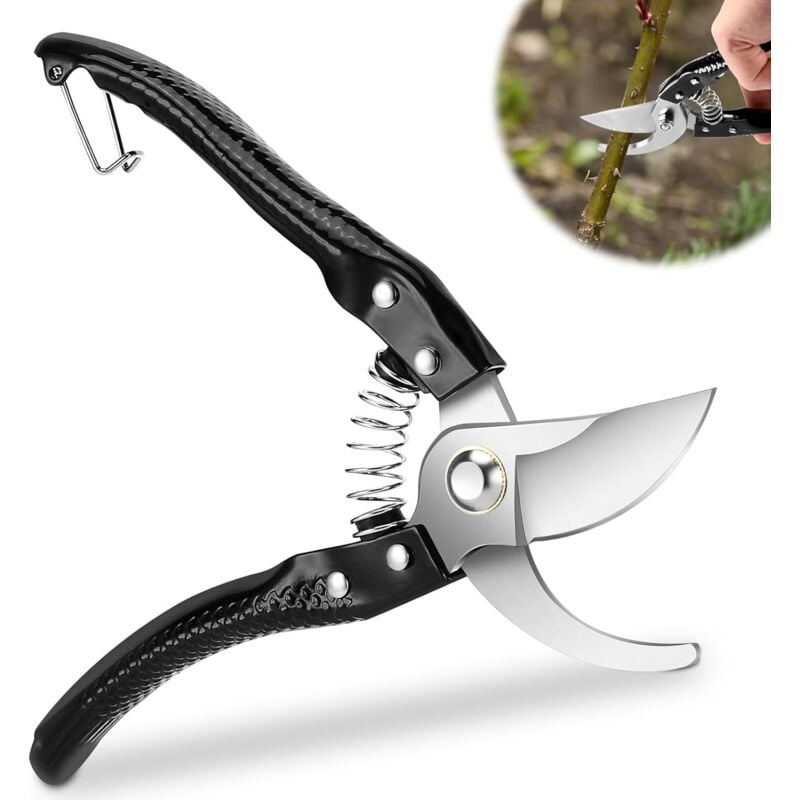 Professionelle Gartenschere aus Edelstahl, Gartenschere, Klingenschere, Gartenschere, Heckenschere, zum Beschneiden von Blumen, Zweigen und Pflücken