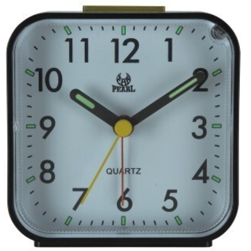 Quarzwecker, Wecker, Nachttischuhr, tickfreier Wecker, Reisewecker mit Schlummerfunktion, Nachtlicht, tragbarer Wecker, kompakte Größe,