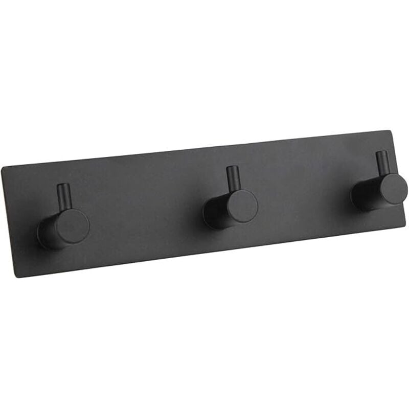 Selbstklebende Handtuchhaken für Badezimmer – Schwarz – selbstklebende Wandhaken für Badezimmer – mattschwarze Duschhaken für die Wand –