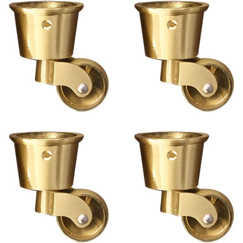 Lntyq Set mit 4 Vintage-Lenkrollen für Möbel, robuste Rollen für antike Möbel, leise Rollen für Klaviermöbel, Vintage-Möbel