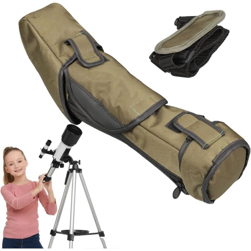 Spektivtasche, Teleskop-Aufbewahrungstasche – Multifunktions-Teleskop-Tragetasche aus Nylon mit verstellbarem Schultergurt, verwendbar für 80 mm