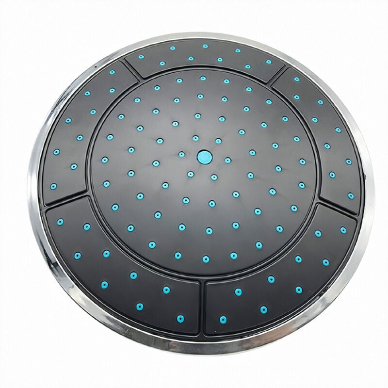 Lntyq - Stück 24,5 cm Kunststoff Runde Regen Powered Dusche Zimmer Top Dusche Dach Düse Kabine Zubehör