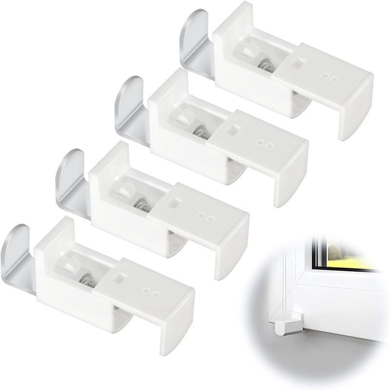 Lntyq Stück Ersatz-Plissee-Klemmhalterungen, verstellbare Innenjalousien, Jalousien-Befestigung ohne Bohren, Klemmhalter, Zubehör zum Klemmen von