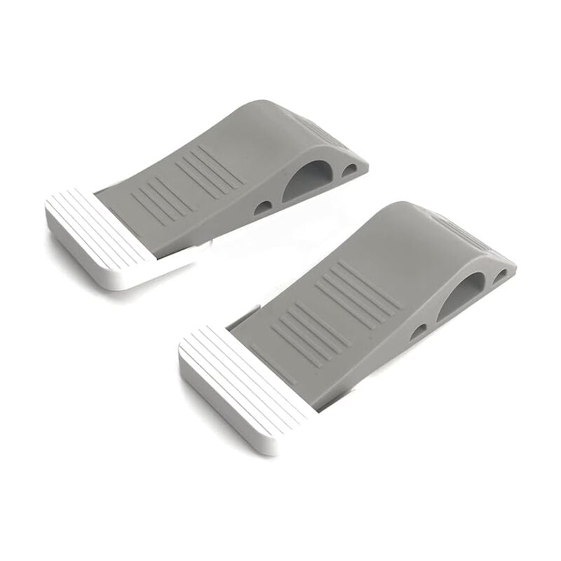 Lntyq - Stück Gummi-Türkeil, Rollladenstopper, Parkett, Außen- und Innenstopper, Untertürstopper, Reisetürschloss (grau)