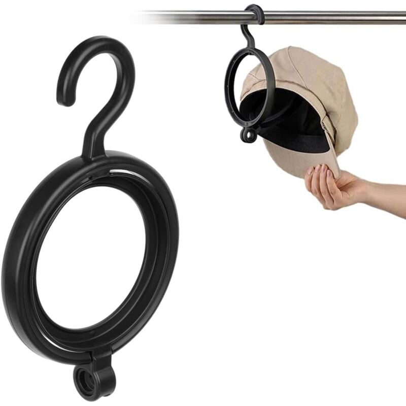 Lntyq - Stück hängender Hut-Perückenständer, platzsparende Kunststoff-Perücken-Display-Kleiderbügel, tragbare hängende Perückenhalter für Schrank,