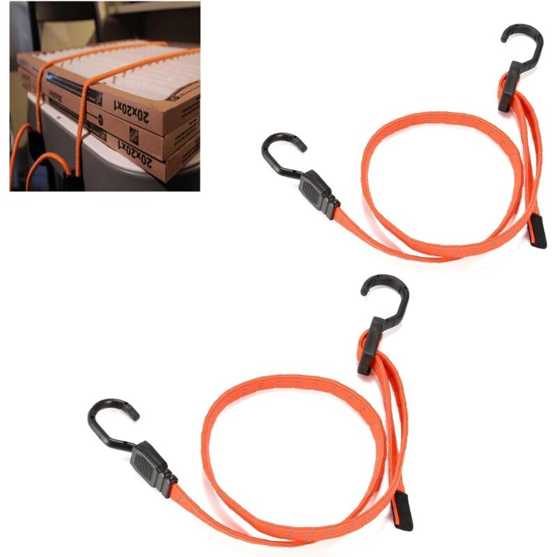 Stück robuste Spannseile, flaches Spannseil mit Haken, Spannseile mit Haken zum Schutz von Möbeln, Trolleys, Campingzelten, Motorrädern (100 cm,
