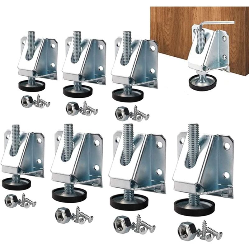 Stück robuste, verstellbare Nivellierfüße, Möbel-Nivellierfüße, Anti-Shake-Gleitteppich, Möbel, Tischbeine, Bodenschutz für Tisch, Regale, Einheiten,