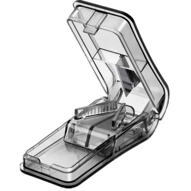 Lntyq Tablettenteiler für kleine und große Tabletten, Tablettentrenner mit Klinge zum Halbieren Ihrer Tabletten und zum Mitnehmen Ihrer Medikamente