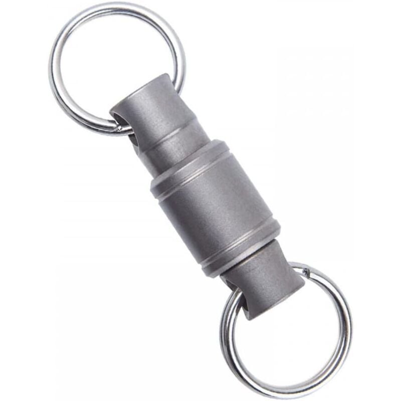 Titan-Schlüsselanhänger, Titan-Schnellverschluss-Schlüsselanhänger, abnehmbarer doppelseitiger Schlüsselanhänger mit Drehgelenk, für sichere