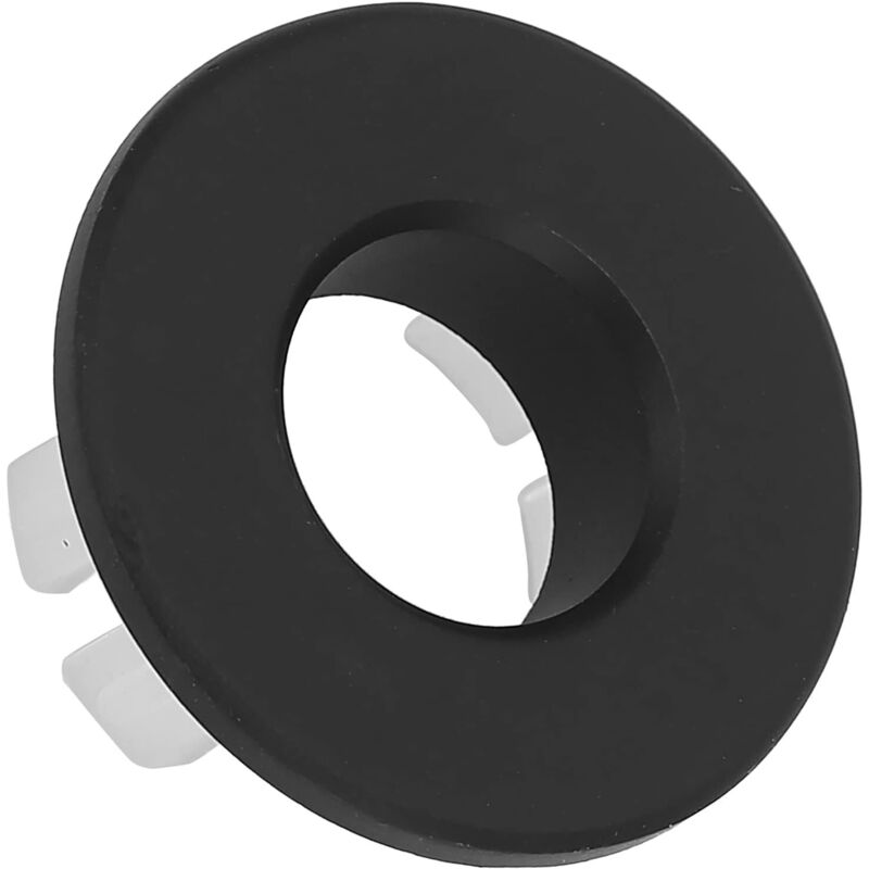 Waschbecken-Überlaufring, Waschbecken-Überlaufringe, Messing-Waschbecken-Überlaufabdeckung, rundes Waschbeckenloch für Bad, Küche (schwarz) - Lntyq