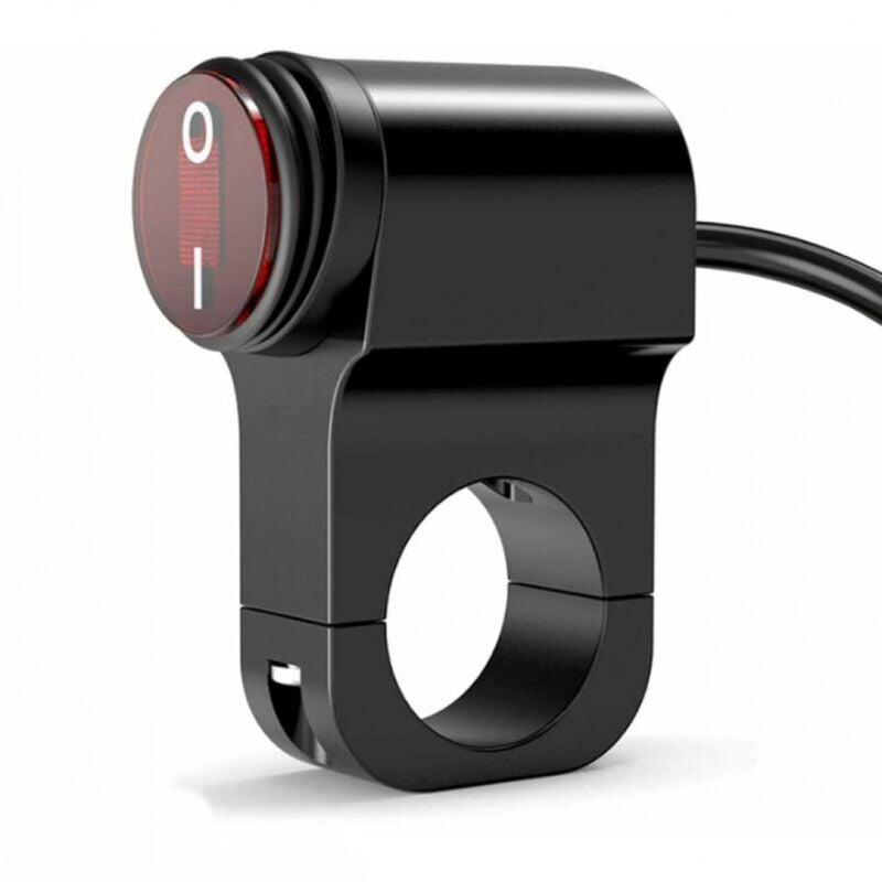 Wasserdichter 12-V-Motorrad-ATV-Scheinwerferschalter, Motorrad-Scheinwerferschalter, LED-Nebelscheinwerfer-Ein/Aus-Schalter - Lntyq