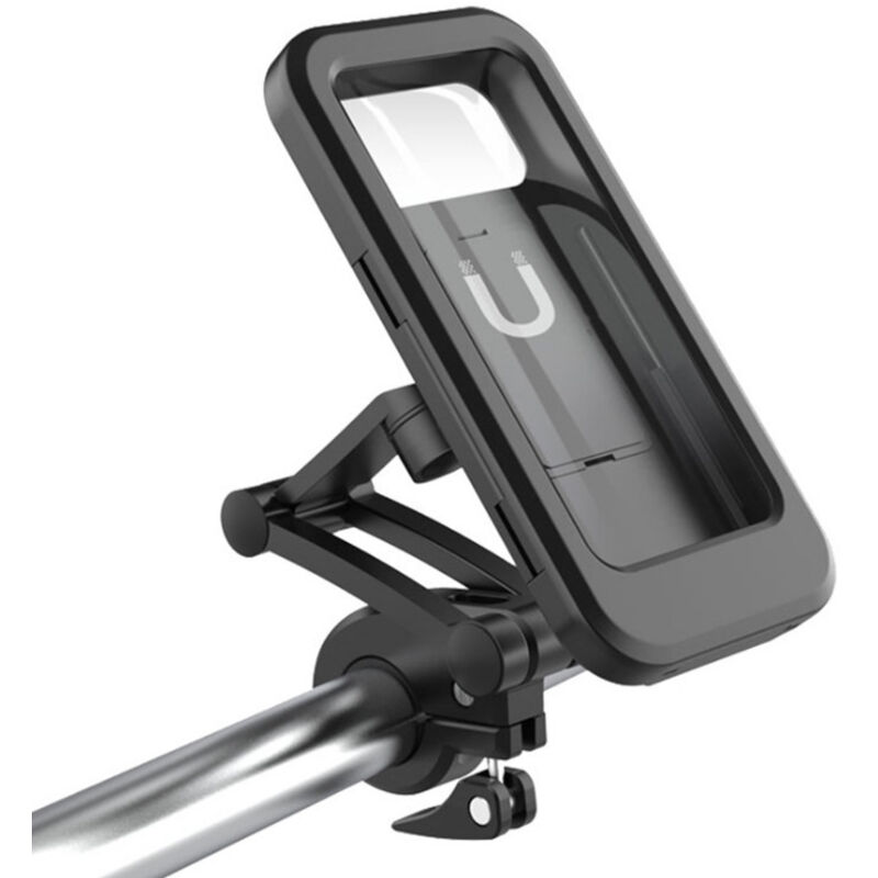 Lntyq - Wasserdichter Fahrrad-Telefonhalter mit Touchscreen, 360° drehbare Fahrrad-Lenkertasche, Handyhalter für Mobiltelefone unter 6,7 Zoll fürs