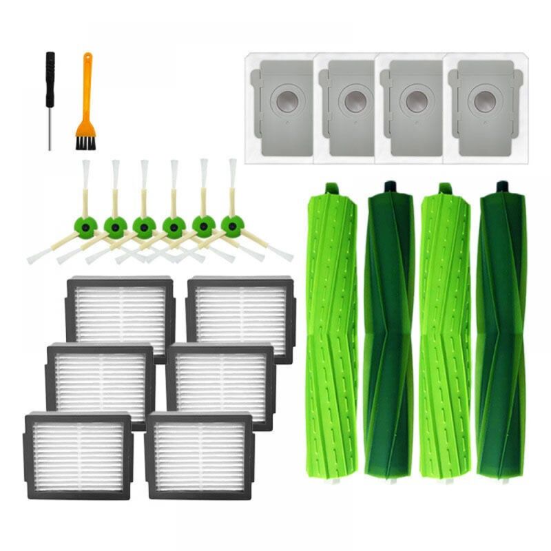 Zubehör-Set iRobot Roomba e5 e5154 e6 i3 i7 i7156 i8 Staubsauger HEPA-Filter Roller Seitenbürste Ersatzteile Ersatzteile - Lntyq