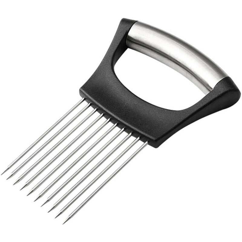 Zwiebelschneiderhalter aus Edelstahl, Zitronenschneider, Gemüseschneider, Küchenmesser, Schneidewerkzeug für Fleisch, Zwiebeln, Kartoffeln, Tomaten,