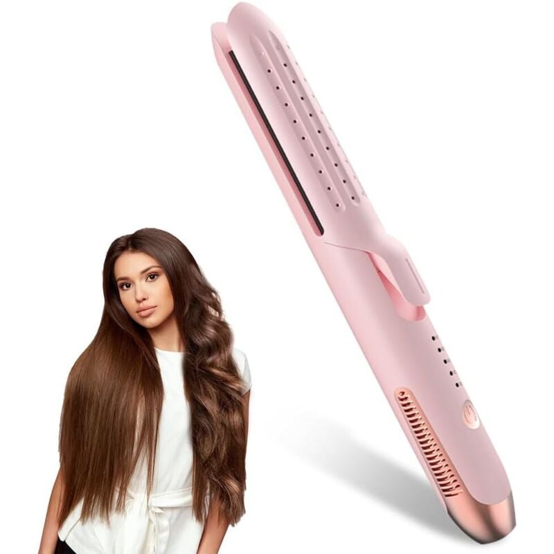 Lockenstab, 2-in-1-Haarglätter, Mini-Lockenstab, tragbarer Reise-Lockenstab, 5 Temperatureinstellungen 140–220 °C, für langes und kurzes Haar jeder