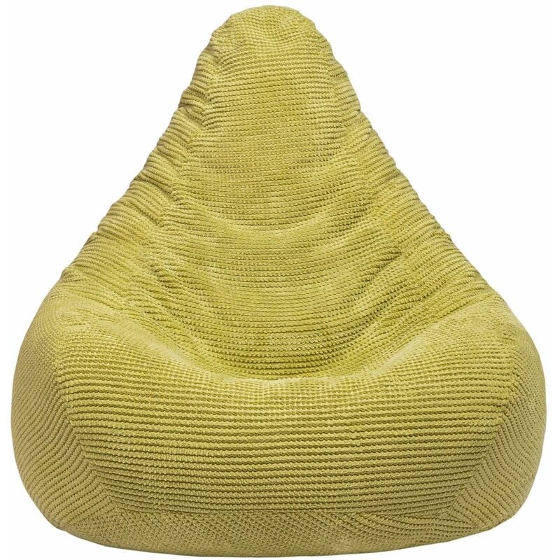 Loft 25 - Sitzsack für den Innenbereich, Sitzsack für Erwachsene zum Spielen, 90x75 cm Cord-Sitzsack mit Füllung aus Styroporkügelchen, Relaxsessel