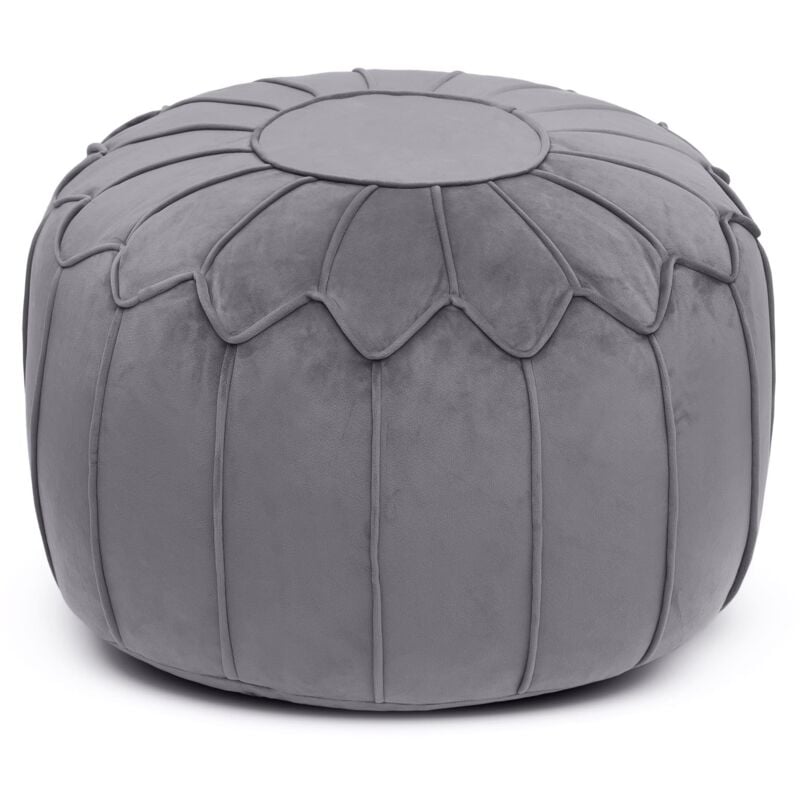 Sitzsack für den Innenbereich, Luxus-Sitzsack für das Wohnzimmer, 45x27 cm Samt-Sitzsack mit Perlenfüllung, Gaming-Sitzsack für Erwachsene - Schiefer