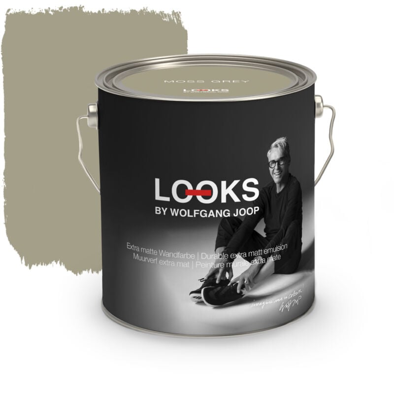 Moss Grey Matt Wandfarbe 2,5L - Looks By Wolfgang Joop
