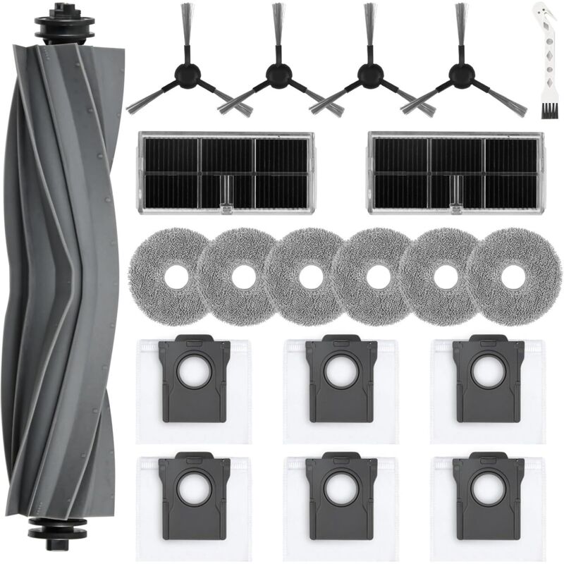 20-teiliges Zubehörset für Dreame L10s Ultra Gen 2 / Mova E30 Ultra / L40 Ultra AE / L10s Pro Ultra Heat, 1 Hauptbürste, 6 Staubbeutel, 6 Wischmopps,