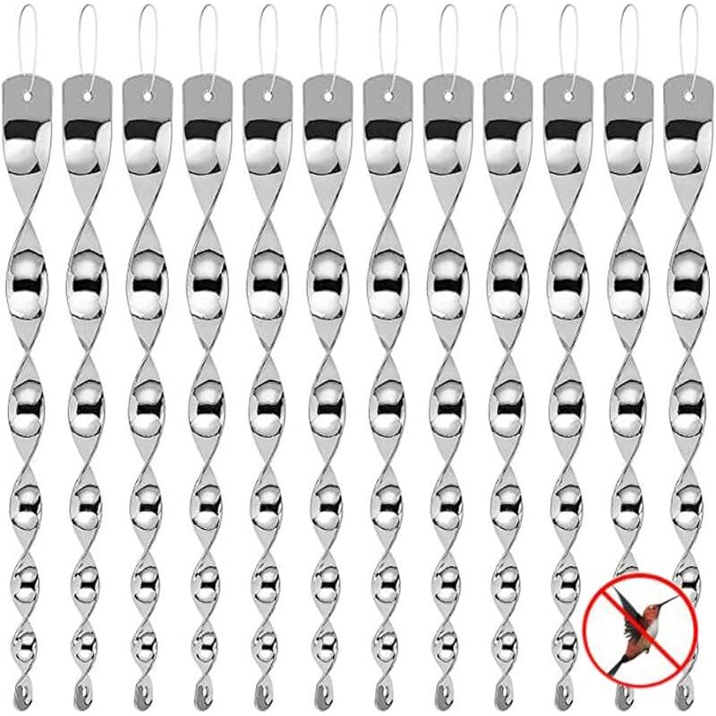 20er-Pack 360 Grad reflektierende Vogelabwehr, 30 cm reflektierende Spirale, Taubenabwehr für Balkon, Außenbereich, für Balkon, Garten, Obstbäume