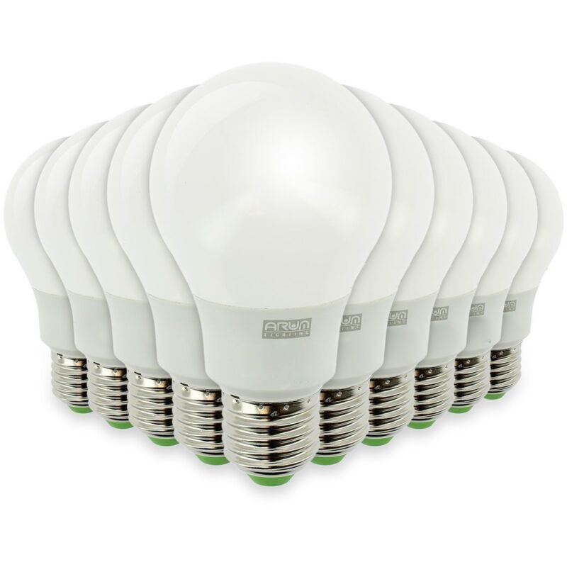 Set mit 10 LED-Lampen E27 8W eq 60W 806lm Farbtemperatur: Warmweiß 2700K