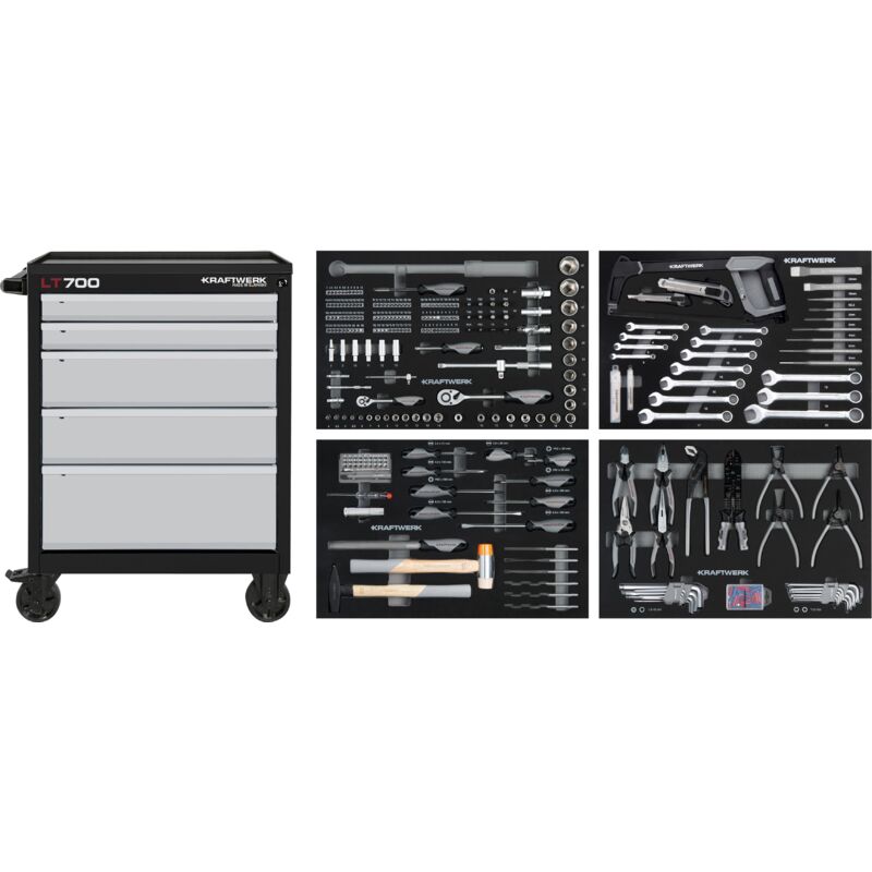 Kraftwerk - lt line Werkstattwagen lt 700, 5 Schubladen, 337-tlg.