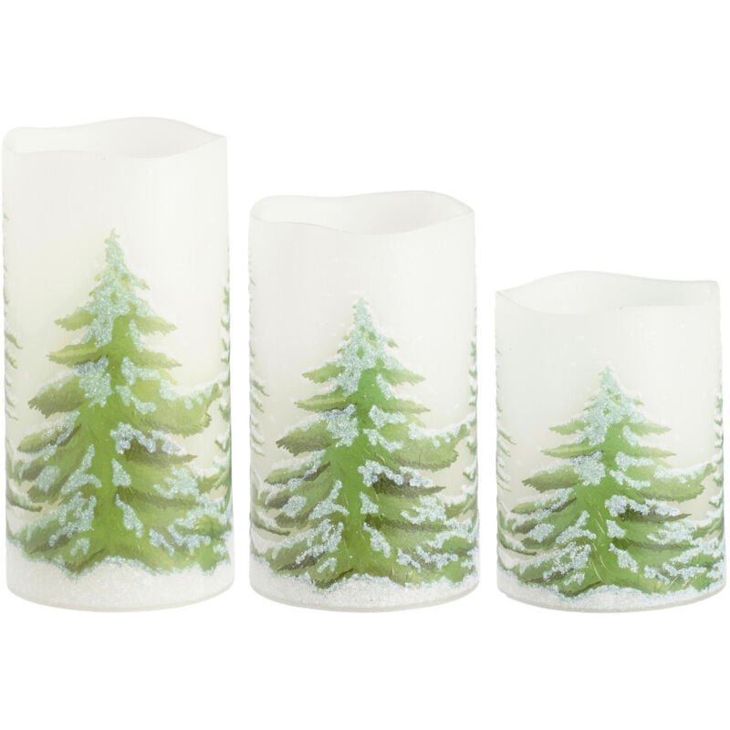Luca Lightning LED Kerze Baum mit Timer Ø 7,5 x 15 cm warmweiß 3-tlg. Flammenlose/LED-Kerze