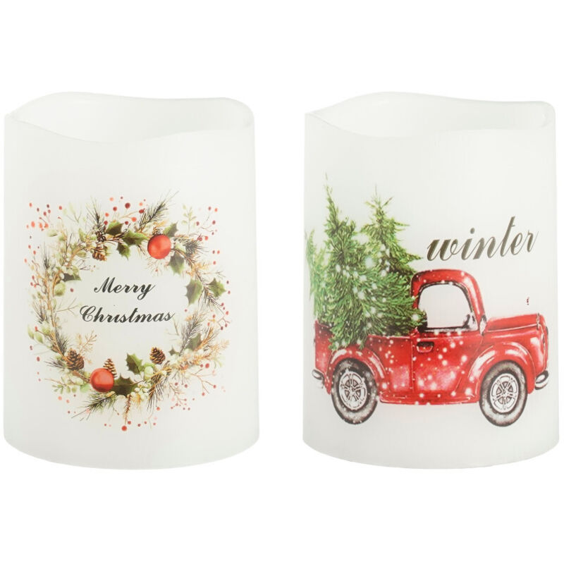 Luca Lightning LED Kerze mit Timer Ø 7,5 x 10 cm warmweiß Flammenlose/LED-Kerze